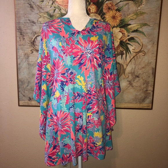 Sz M Lilly Pulitzer Sippin and Trippin Stefani Dress Floral Swim Coverup - Picture 2 of 13